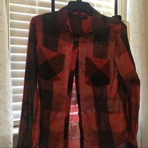 red women’s/girls flannel